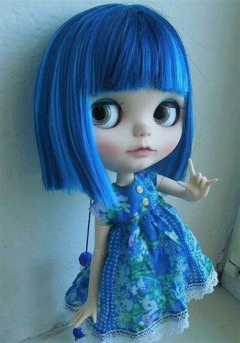 blue hair doll